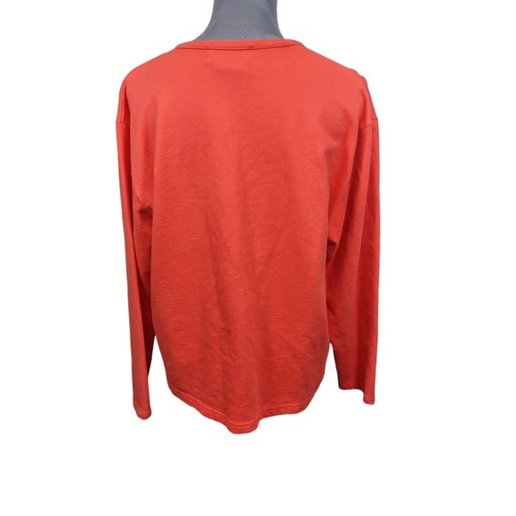 Mandal Bay Beaded Flip Flop Jacket Orange Cotton Stretch Snap Front Beach Large - Picture 6 of 8